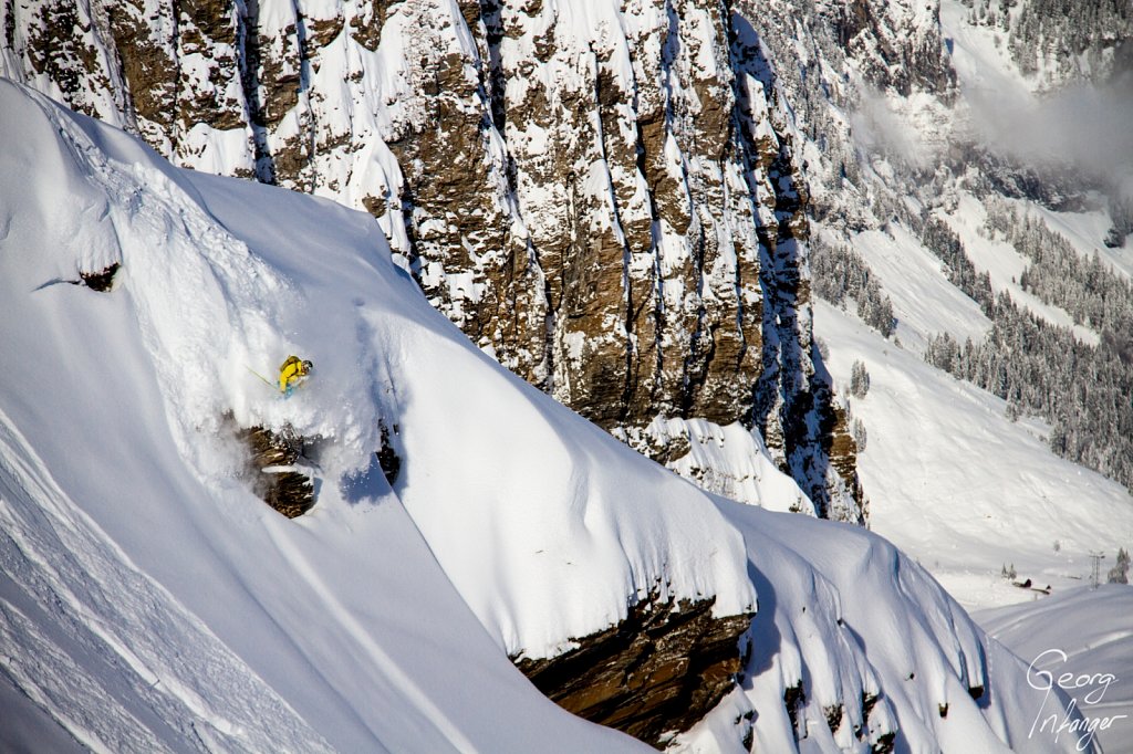 Herbert Kuster in Engelberg - herbert kuster jochpass powder skiing sport 